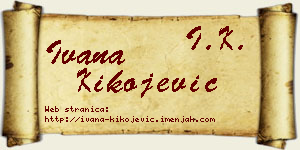 Ivana Kikojević vizit kartica